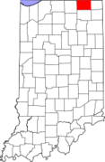 Indiana, LaGrange County Locator Map.png