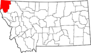 Map of Montana highlighting Lincoln County.png