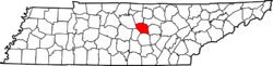 Location of DeKalb County, Tennessee.PNG
