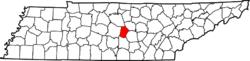 Location of Cannon county, Tennessee.PNG
