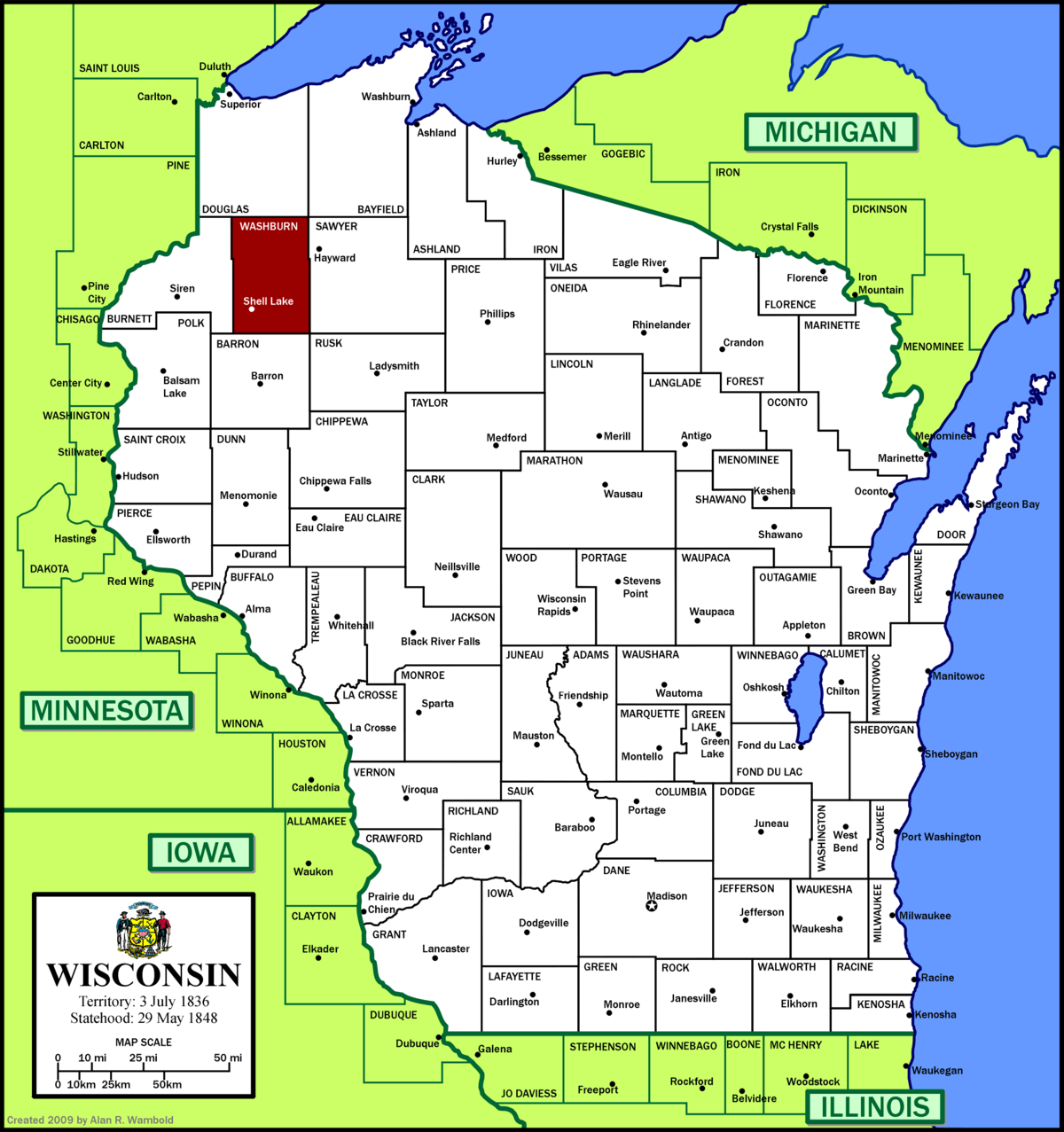 Washburn County, Wisconsin Genealogy • FamilySearch