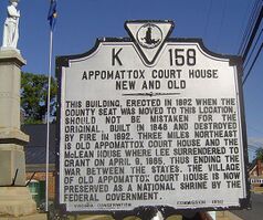 OLd Appomattox County, Virginia Courthouse Sign.JPG