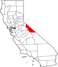 Map of California highlighting Mono County