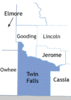 Twin Falls County map
