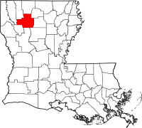 Map of Louisiana highlighting Bienville Parish