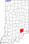 Indiana, Jennings County Locator Map.png