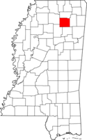 Map of Mississippi highlighting Pontotoc County.png