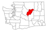 Map of Washington highlighting Douglas County