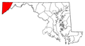 Map of Maryland highlighting Garrett County.png