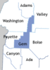 Gem County map