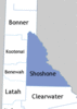 Shoshone County map