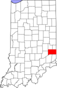 Indiana, Franklin County Locator Map.png