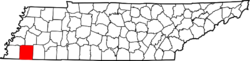 Location of Fayette County, Tennessee.PNG