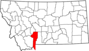 Map of Montana highlighting Gallatin County.png