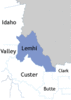 Lemhi County map