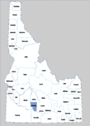 Map of Idaho highlighting Gooding County