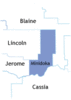 Minidoka County map
