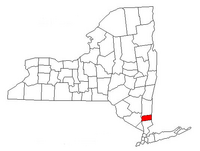 Map of New York highlighting Putnam County