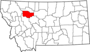 Map of Montana highlighting Teton County.png