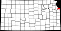 200px-Map of Kansas highlighting Wyandotte County svg.bmp