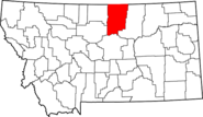 Map of Montana highlighting Blaine County.png