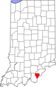 Indiana, Floyd County Locator Map.png