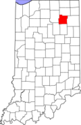 Indiana, Whitley County Locator Map.png
