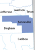 Bonneville County map