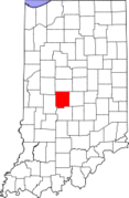 Indiana, Hendricks County Locator Map.png
