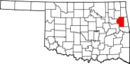 200px-Map of Oklahoma highlighting Cherokee County svg.bmp