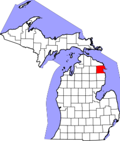 Michigan, Alpena County Locator Map.png