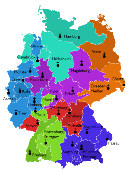 Germany Catholic Diocese Map.png