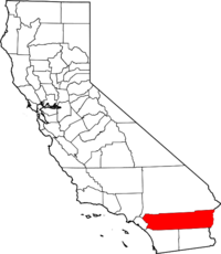 Map of California highlighting Riverside County