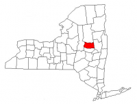 Map of New York highlighting Fulton County