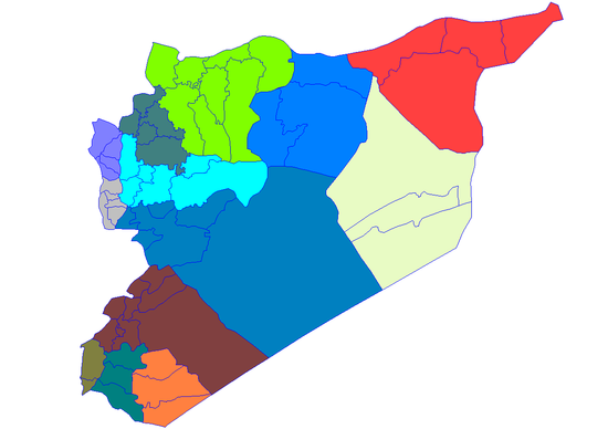 Syria governorates and districts.png
