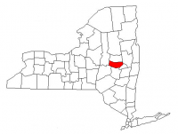 Map of New York highlighting Montgomery County