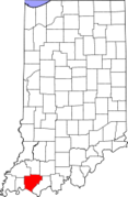 Indiana, Warrick County Locator Map.png