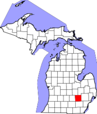 Michigan, Livingston County Locator Map.png