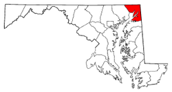 Map of Maryland highlighting Cecil County.png