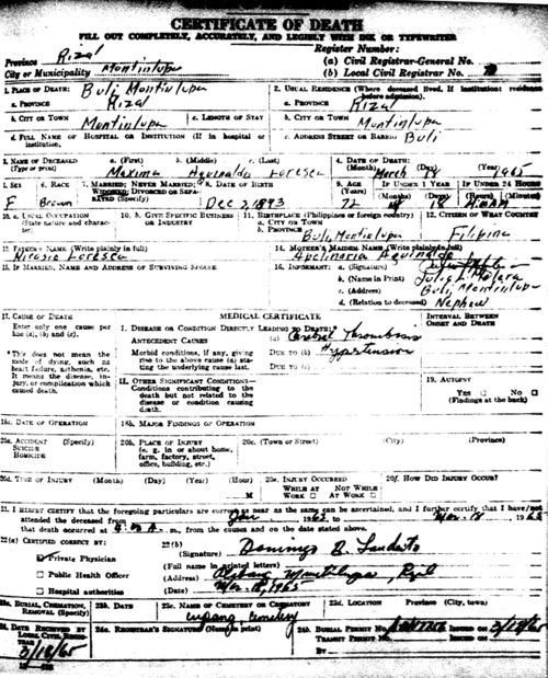 Philippines Civil Registration (local copies) DGS 5364269 23 Death Certificate.jpg