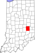 Indiana, Rush County Locator Map.png