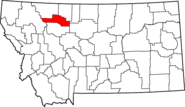 Map of Montana highlighting Pondera County.png