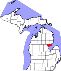 Michigan, Arenac County Locator Map.png