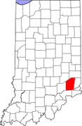 Indiana, Ripley County Locator Map.png
