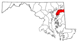 Map of Maryland highlighting Kent County.png