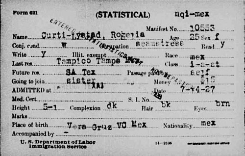 US Immigration Mexican Border Crossings • FamilySearch