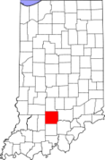 Indiana, Lawrence County Locator Map.png