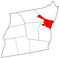 Map of Albany County highlighting Albany