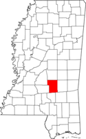 Map of Mississippi highlighting Smith County.png