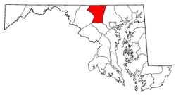 Map of Maryland highlighting Carroll County.png